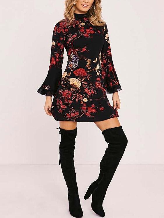 Printed Halter Dress