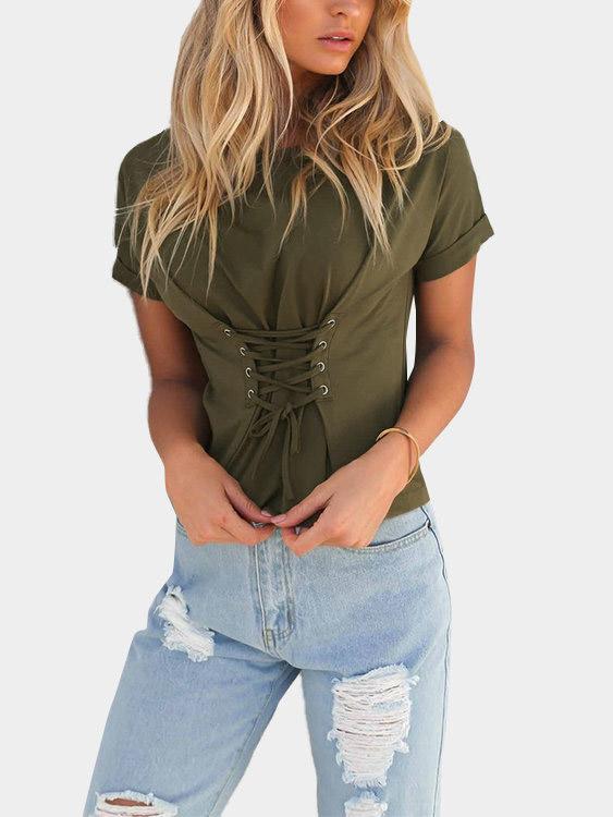 Womens Army Green T-Shirts
