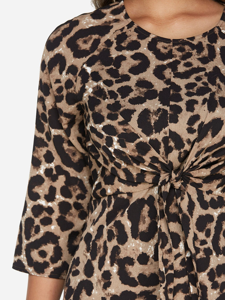 Womens 3/4 Sleeve Midi Dress