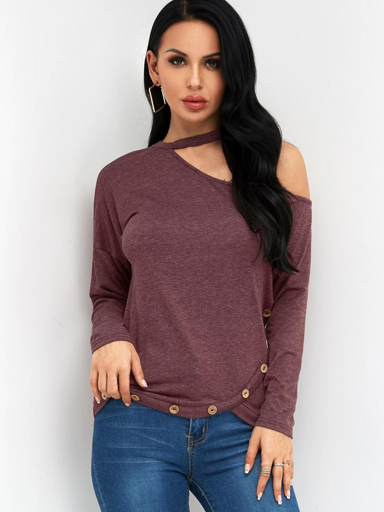 Womens Burgundy T-Shirts