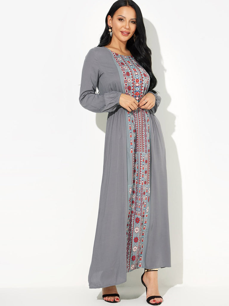 Womens Floral Print Maxi Dress