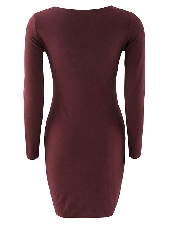 Ladies Burgundy Bodycon Dresses