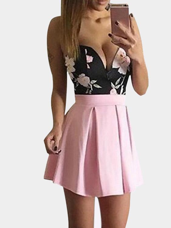 Floral Print Mini Dress