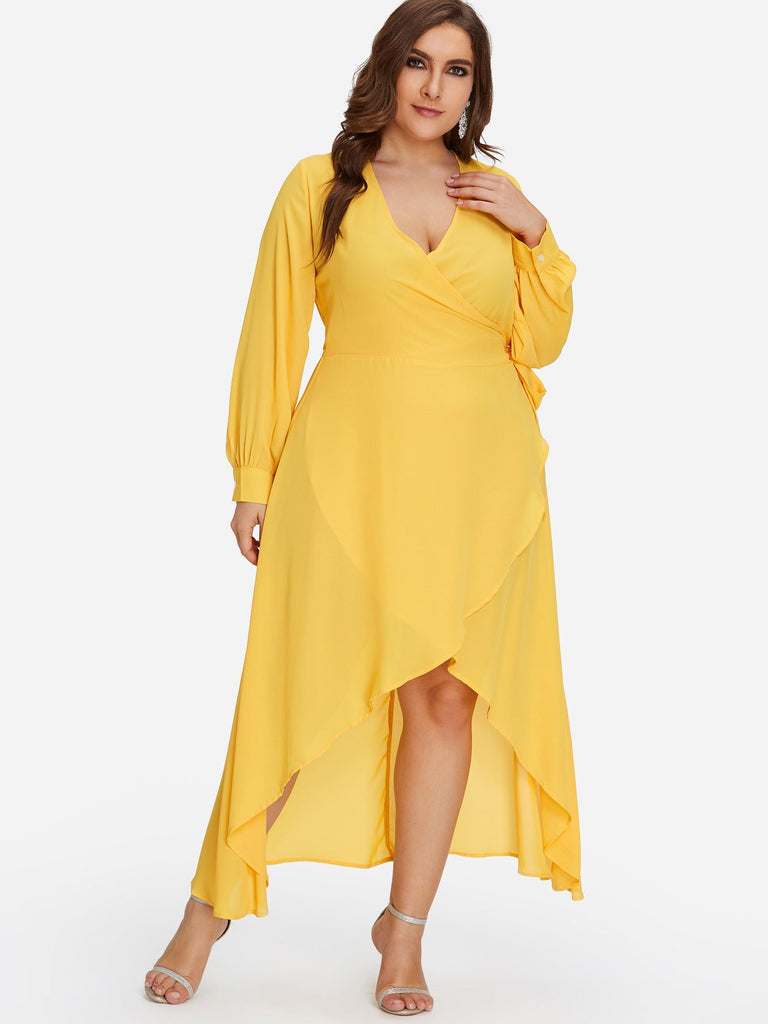 Ladies Long Sleeve Plus Size Dress