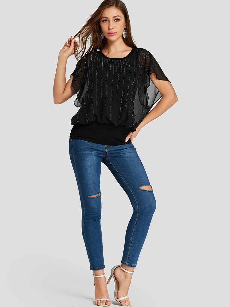 Womens Black T-Shirts