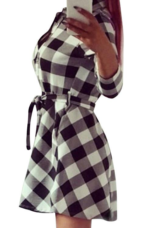 Womens Black & White Casual Dresses