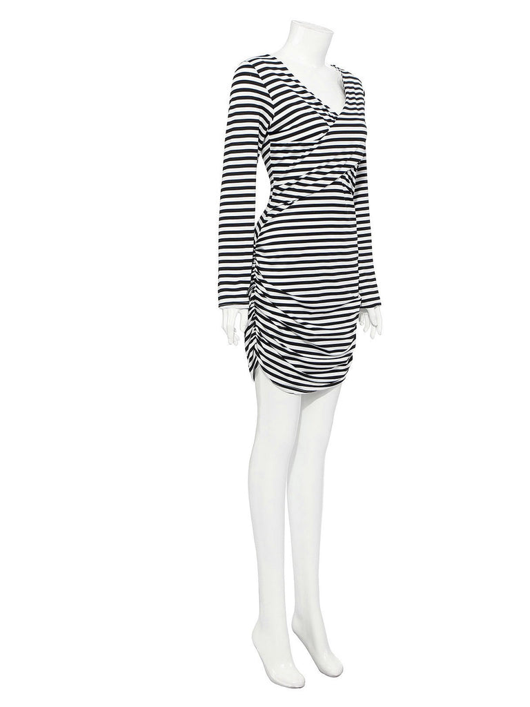 Ladies Striped Bodycon Dresses