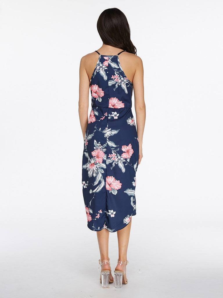 Womens Navy Floral Dresses