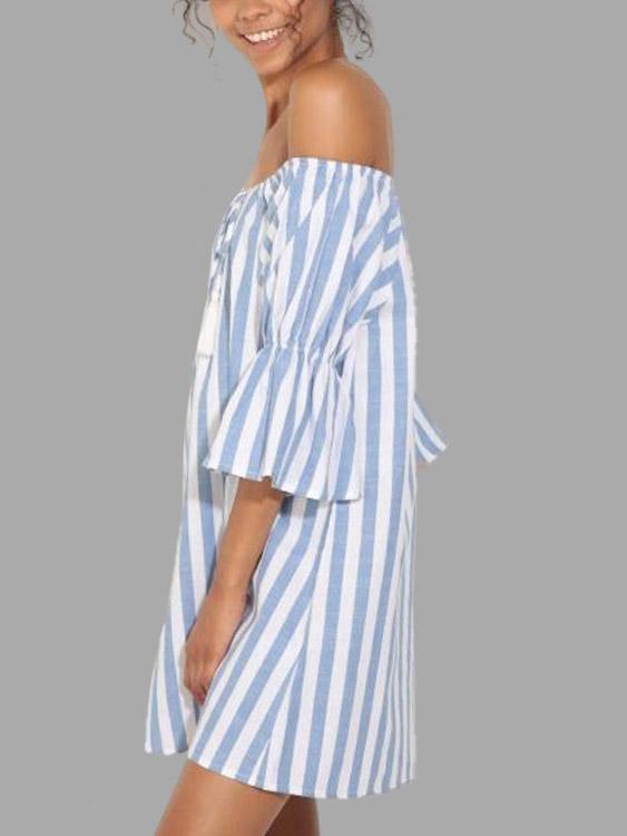 Womens Striped Mini Dresses