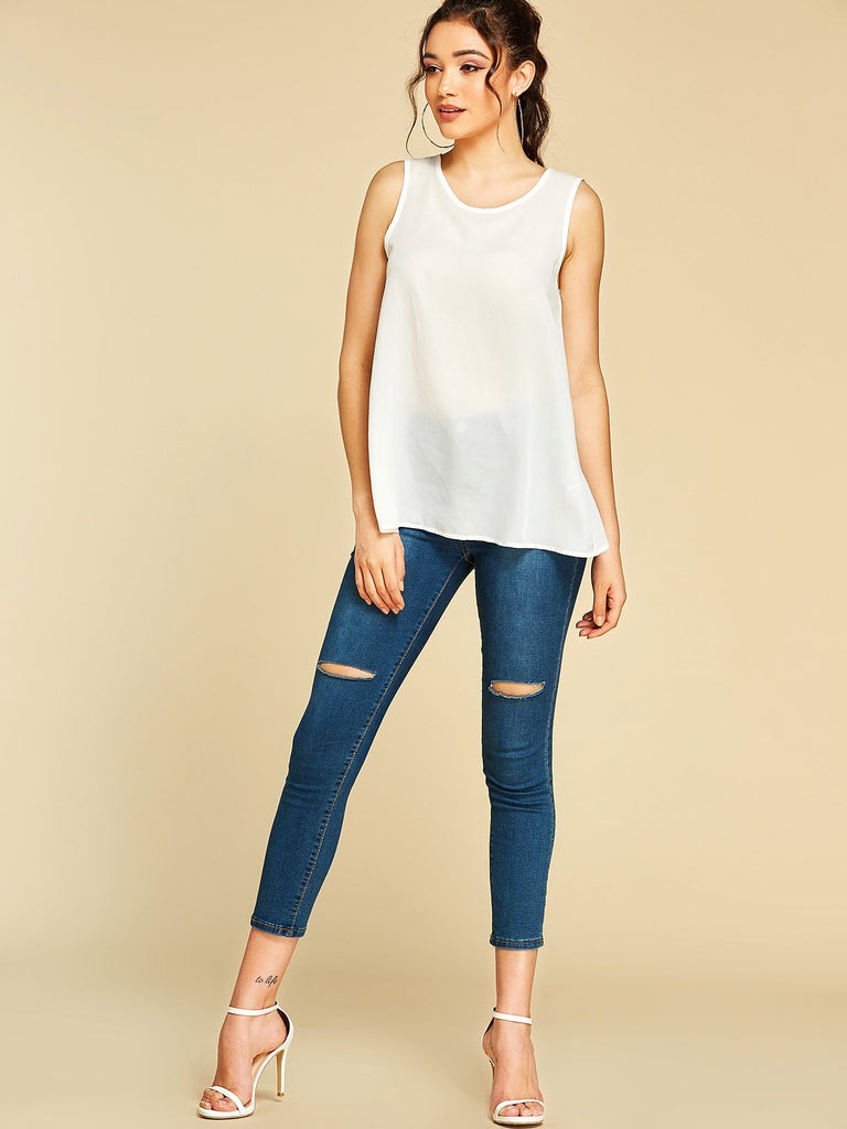 Ladies White Camis