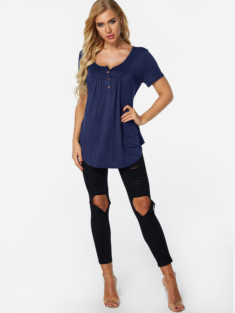 Womens Blue T-Shirts