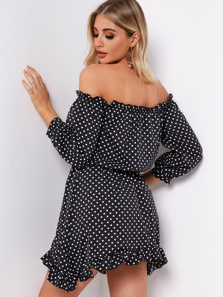 Womens Black Off The Shoulder Dresses