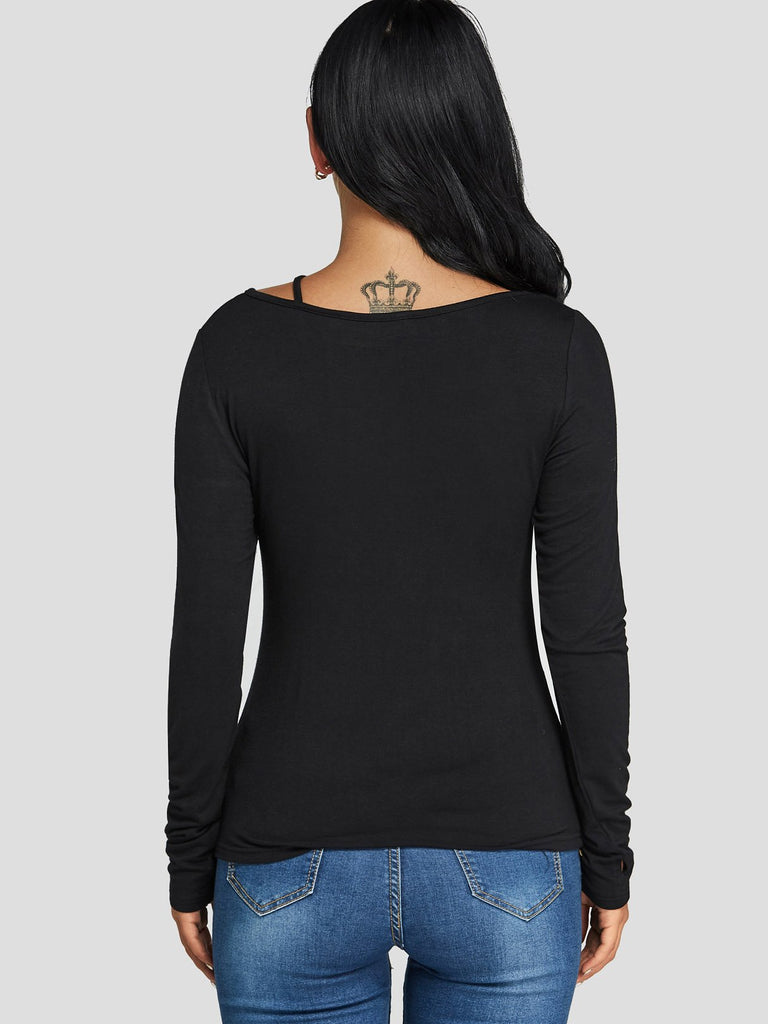 Womens Black T-Shirts
