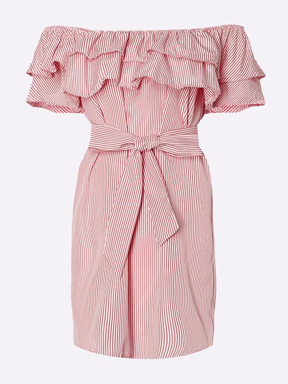 Ladies Pink Off The Shoulder Dresses