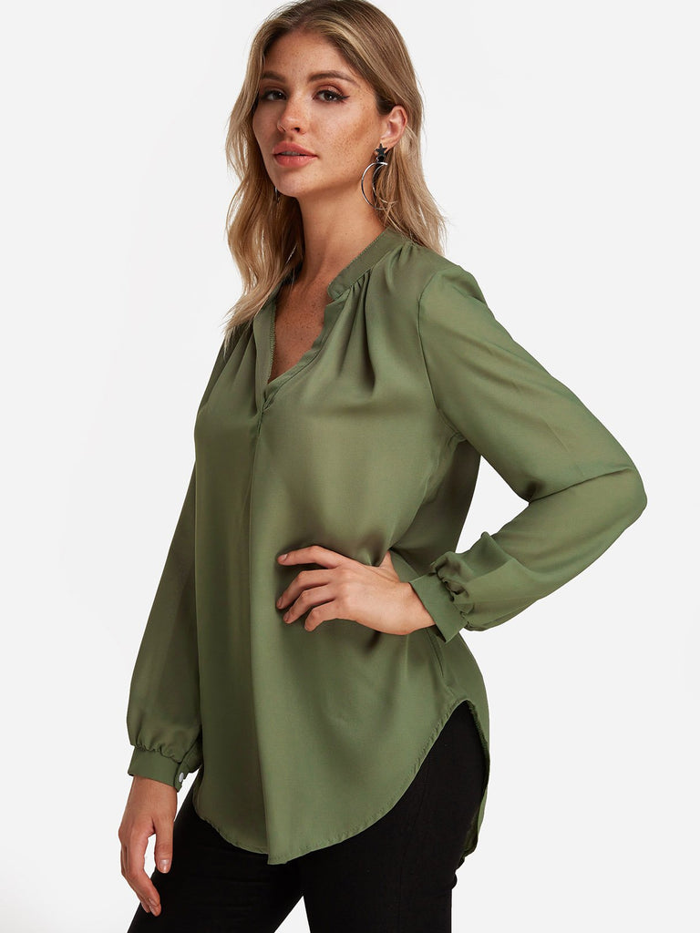 Ladies Army Green Blouses