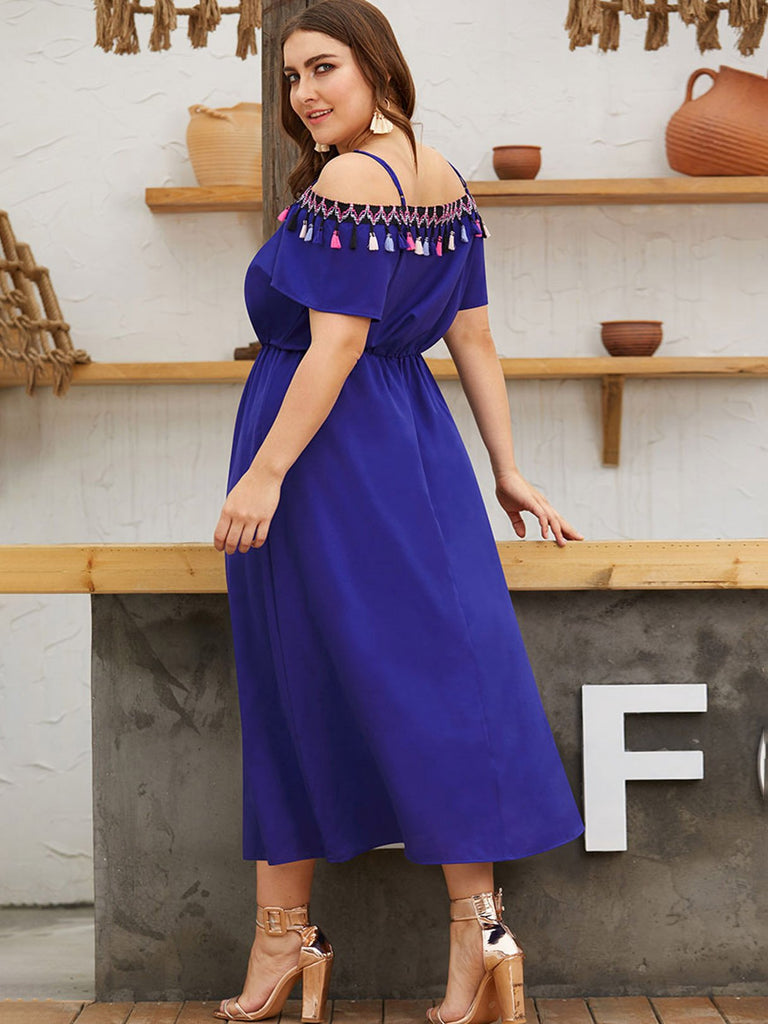 Ladies Short Sleeve Plus Size Dress