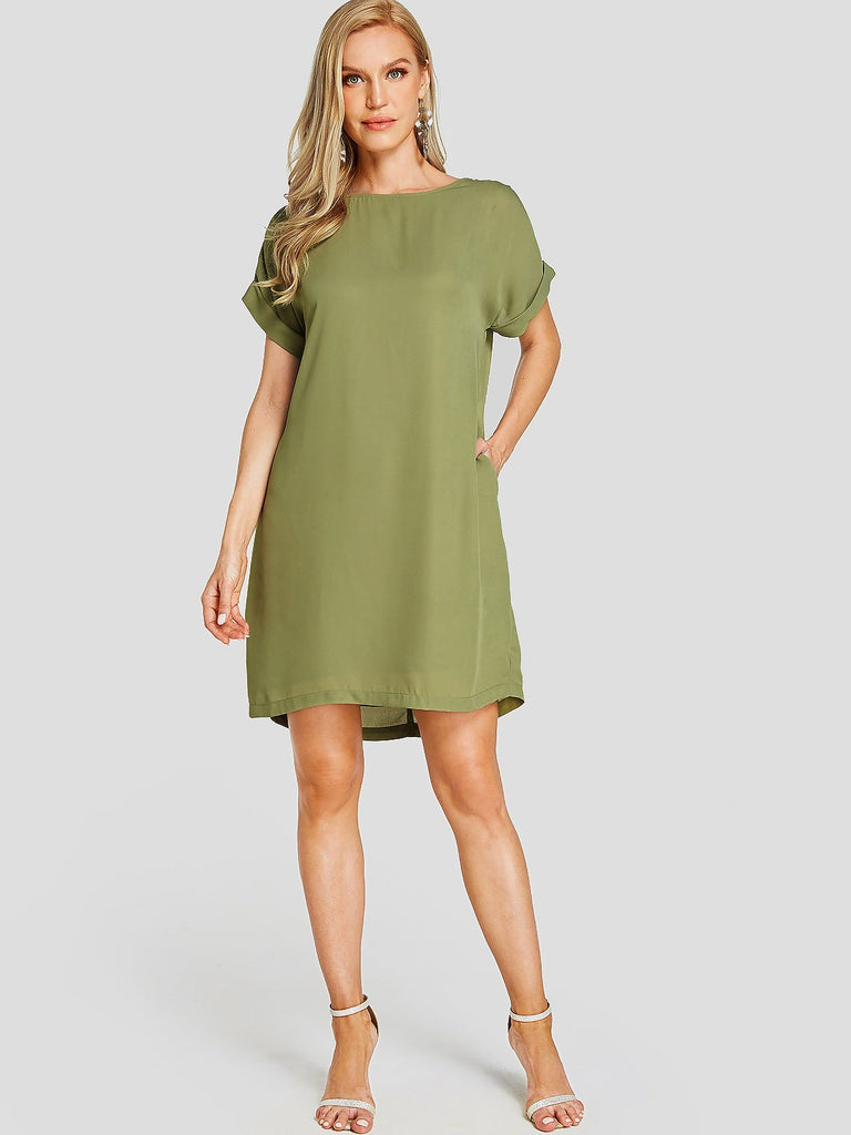 Womens Army Green Casual Dresses