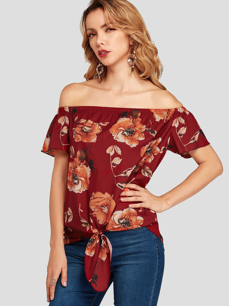 Ladies Red Blouses
