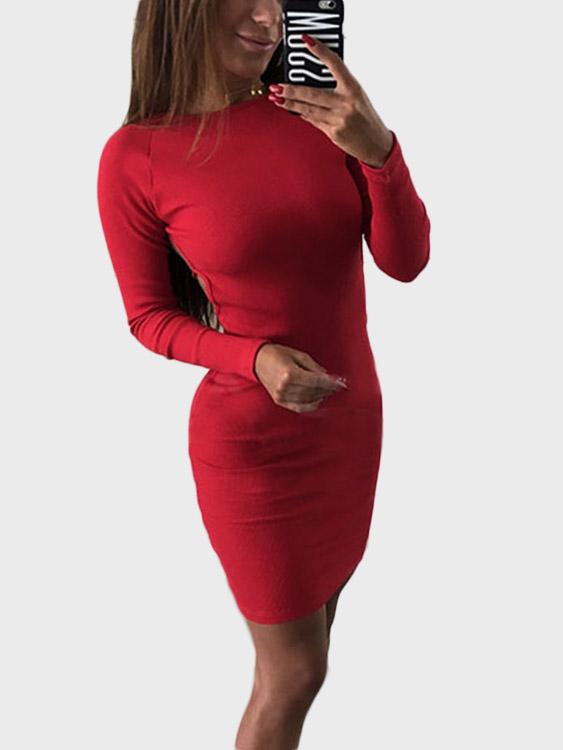Womens Red Bodycon Dresses