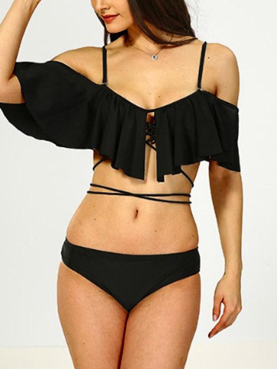 Ladies Short Sleeve 2 Piece Bikinis