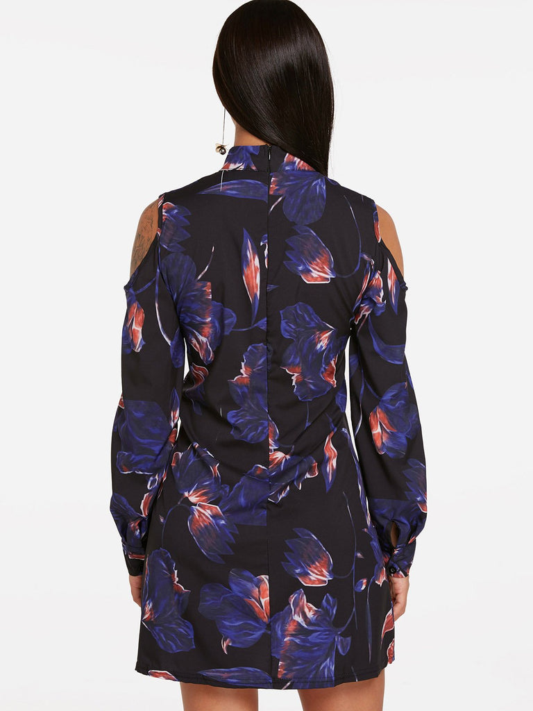 Womens Navy Floral Dresses