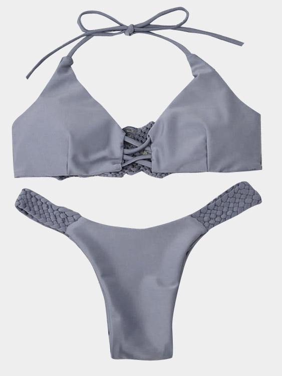 Womens Sleeveless Two Piece Bikinis