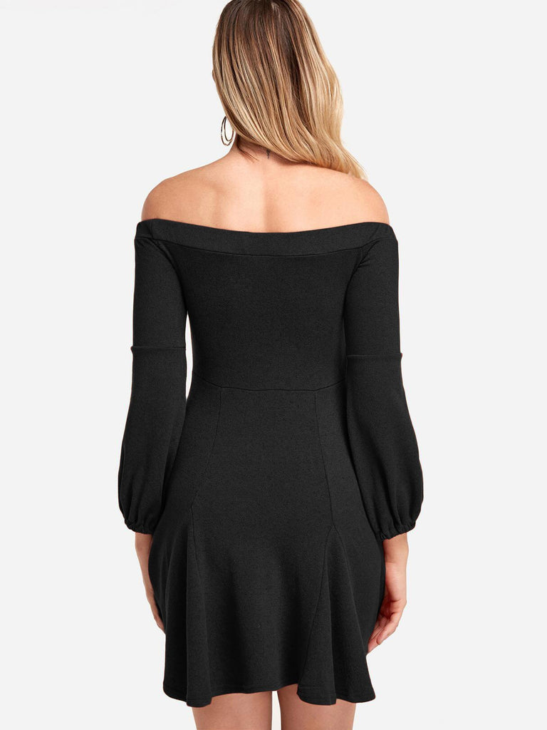 Womens Black Off The Shoulder Dresses