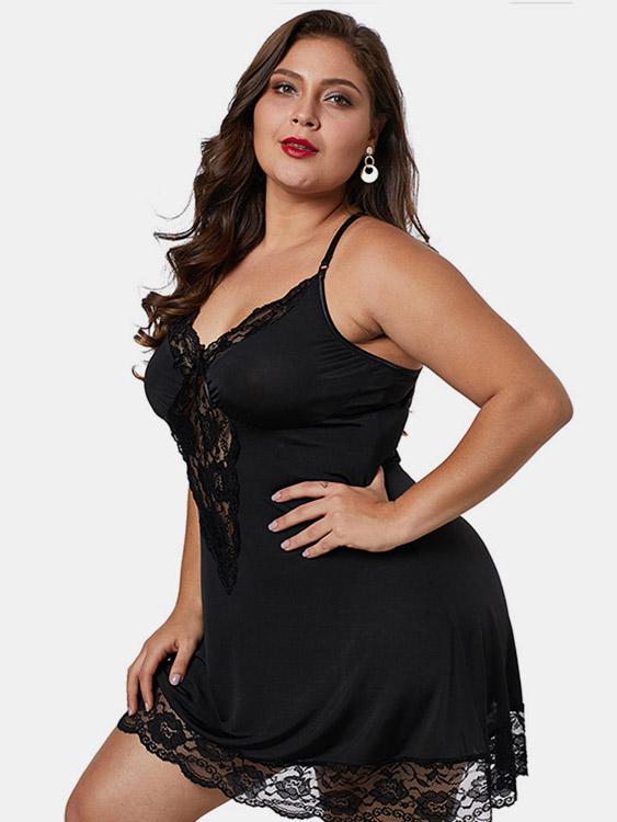 Ladies Black Plus Size Intimates