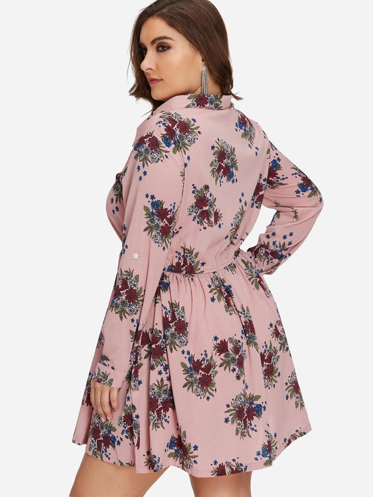 Ladies Pink Plus Size Dresses