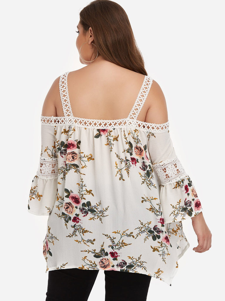 Womens Floral Plus Size Tops