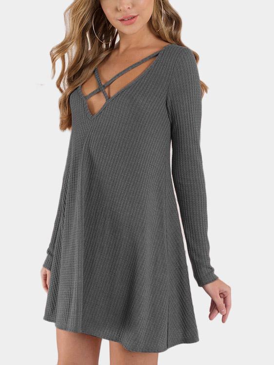 Womens Grey Mini Dresses