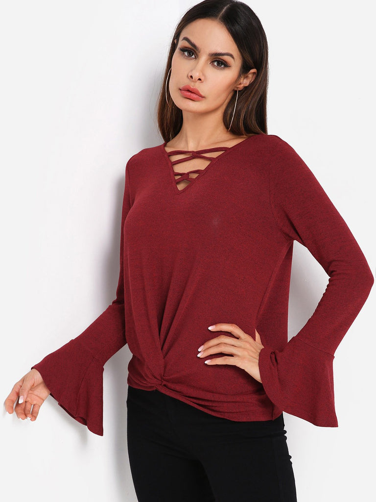 Ladies Burgundy T-Shirts