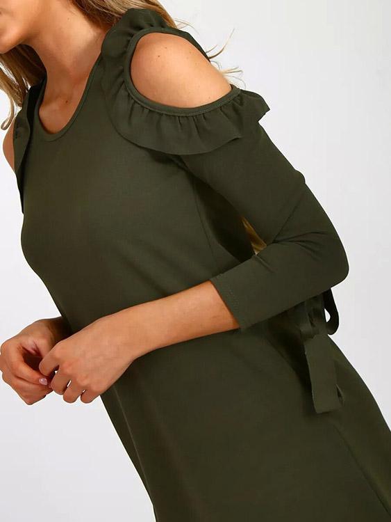 Ladies Army Green Mini Dresses