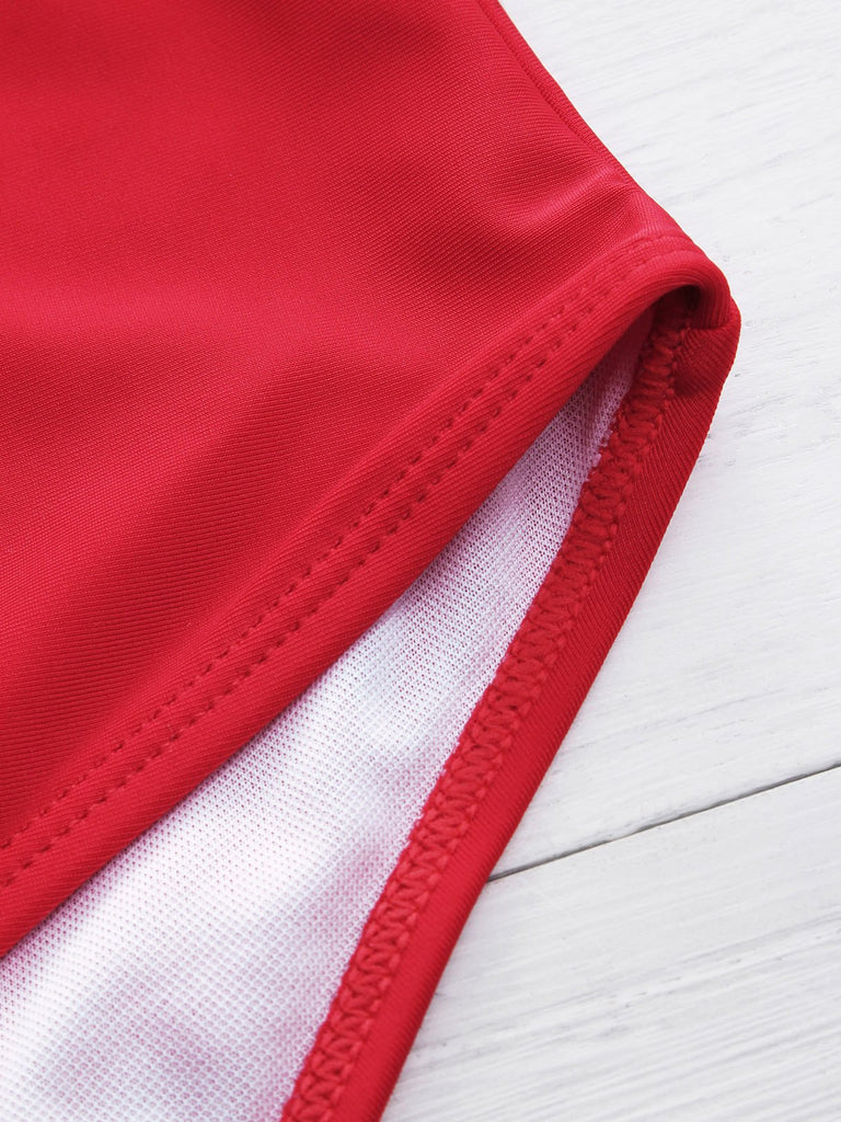 Ladies Deep V Neck One-Pieces Swimwear