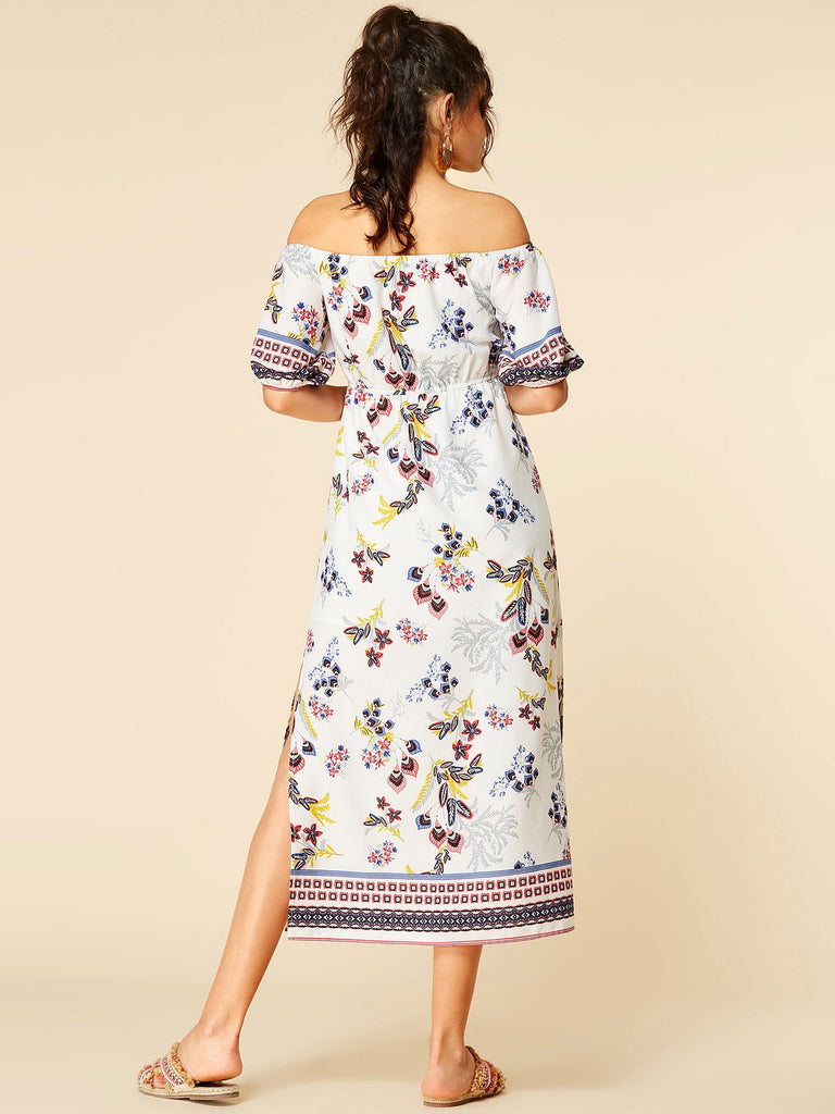 Ladies Half Sleeve Maxi Dresses