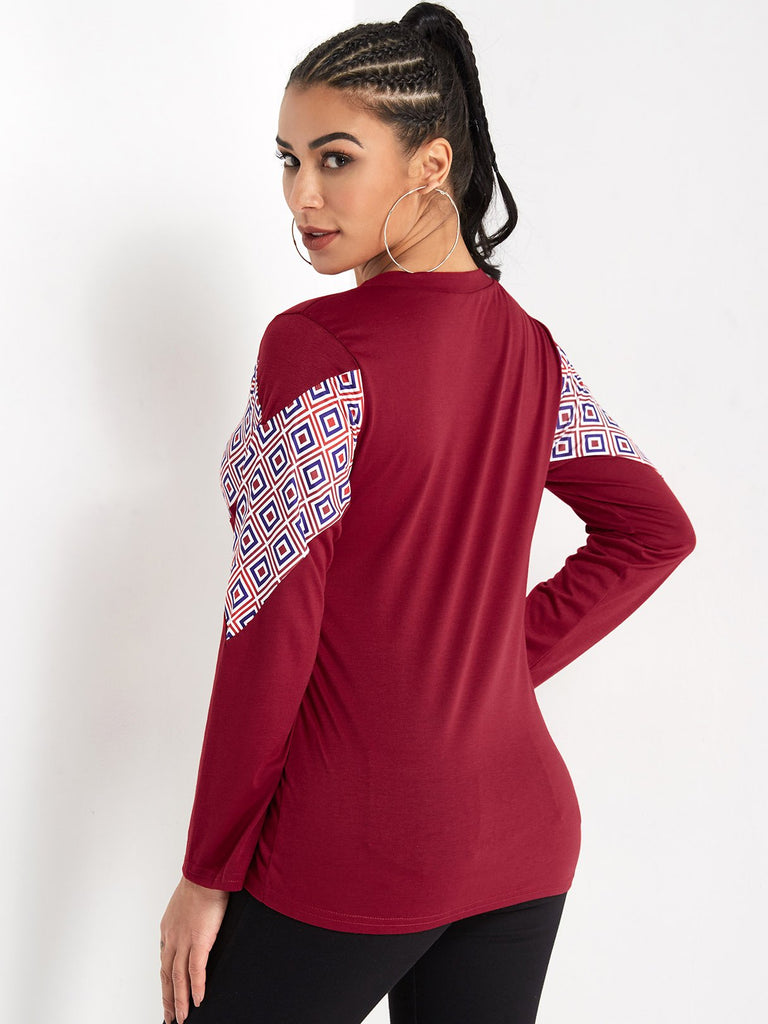 Womens Burgundy T-Shirts