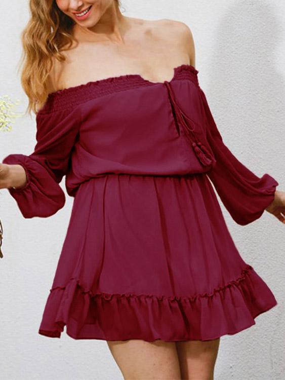 Ladies Burgundy Mini Dresses