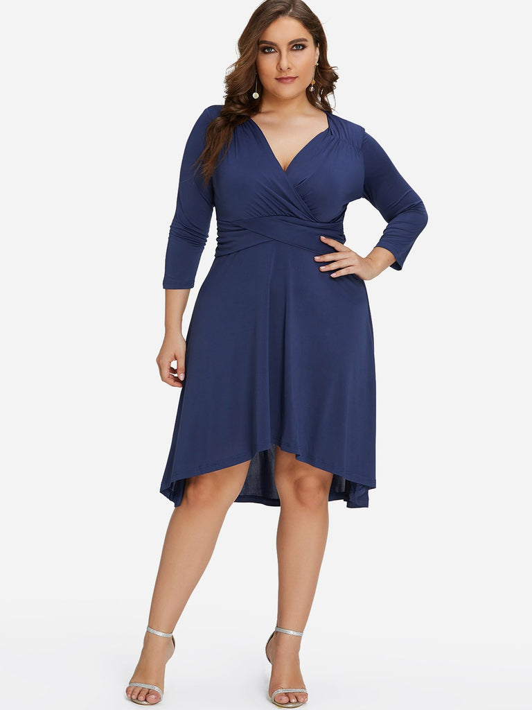 Womens Navy Plus Size Dresses