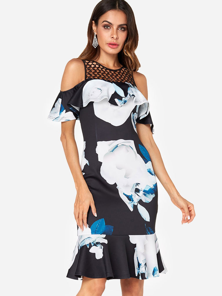 Long Sleeve Velvet Choker Dress