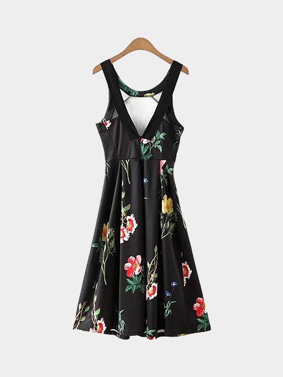 Womens Multi Floral Dresses