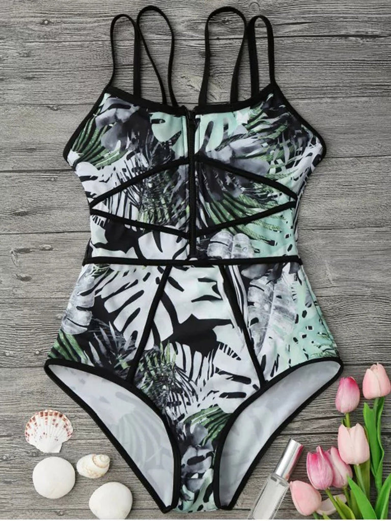 Womens Sleeveless One-Piece Swimsuit