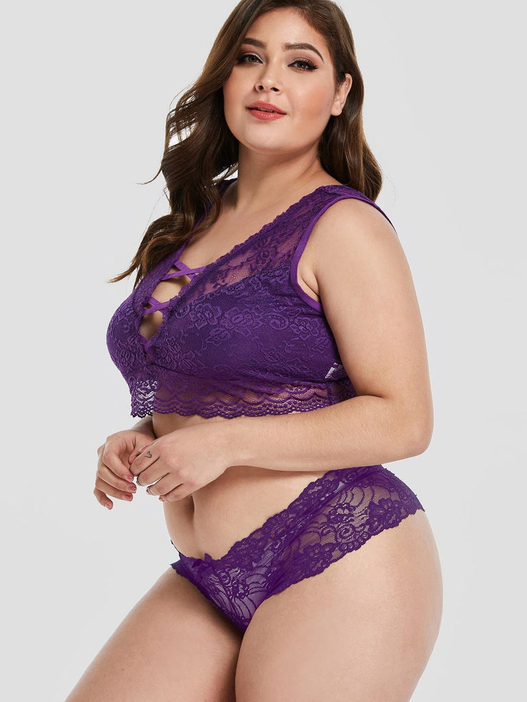 Ladies Purple Plus Size Intimates