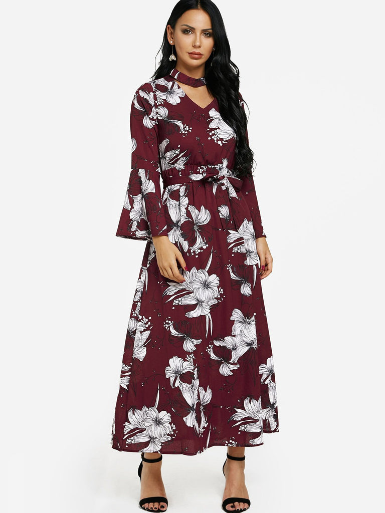 Ladies Long Sleeve Maxi Dress