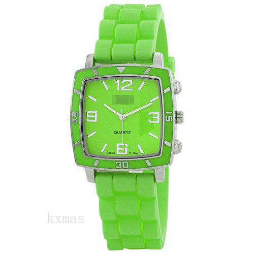 Most Cheapest Silicone 18 mm Watch Band 2213_GREEN_K0027415