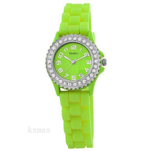 Low Cost Silicone 15 mm Watch Strap 2218_GREEN_K0027412