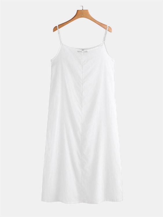 Ladies White Casual Dresses