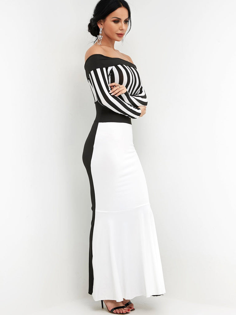 Womens Long Sleeve Maxi Dress