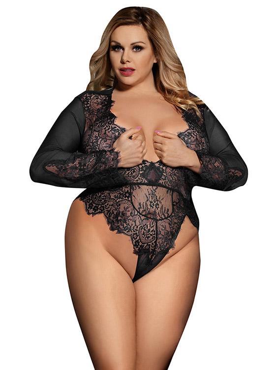 Ladies Black Plus Size Intimates