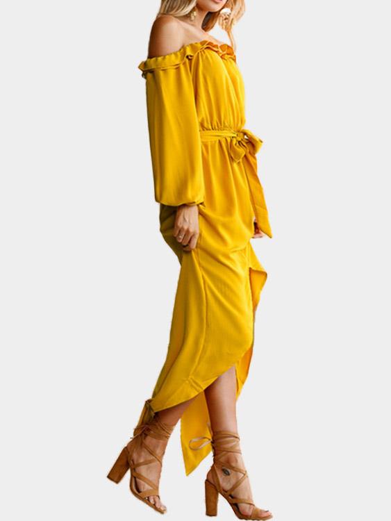 Womens Yellow Maxi Dresses