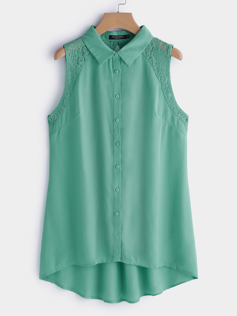 Womens Green Plus Size Tops